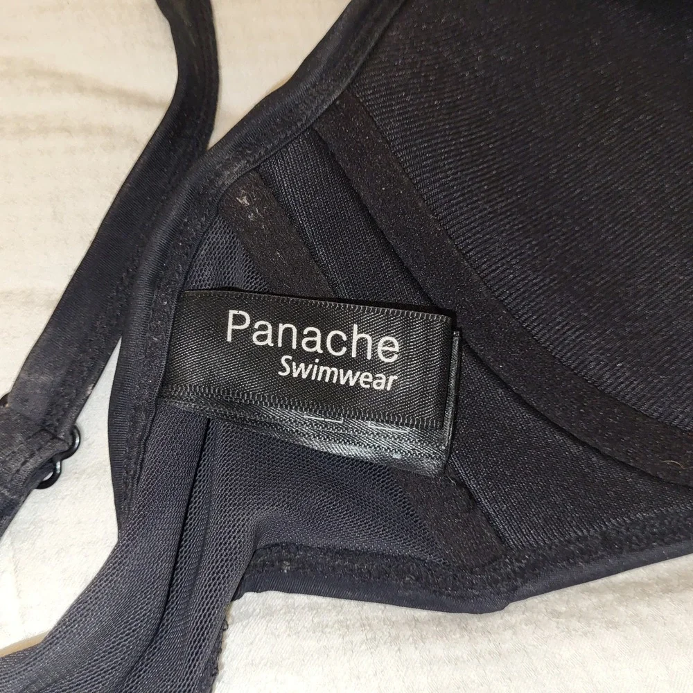 Panache Isobel Black Bikini Swimsuit Bra Removable Straps Balconette - 36D - Picture 6 of 9